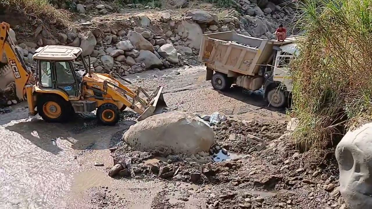 jcb damper loding sany machine 🔥 💪jcb new video  janu vlogs vai 🤔 
