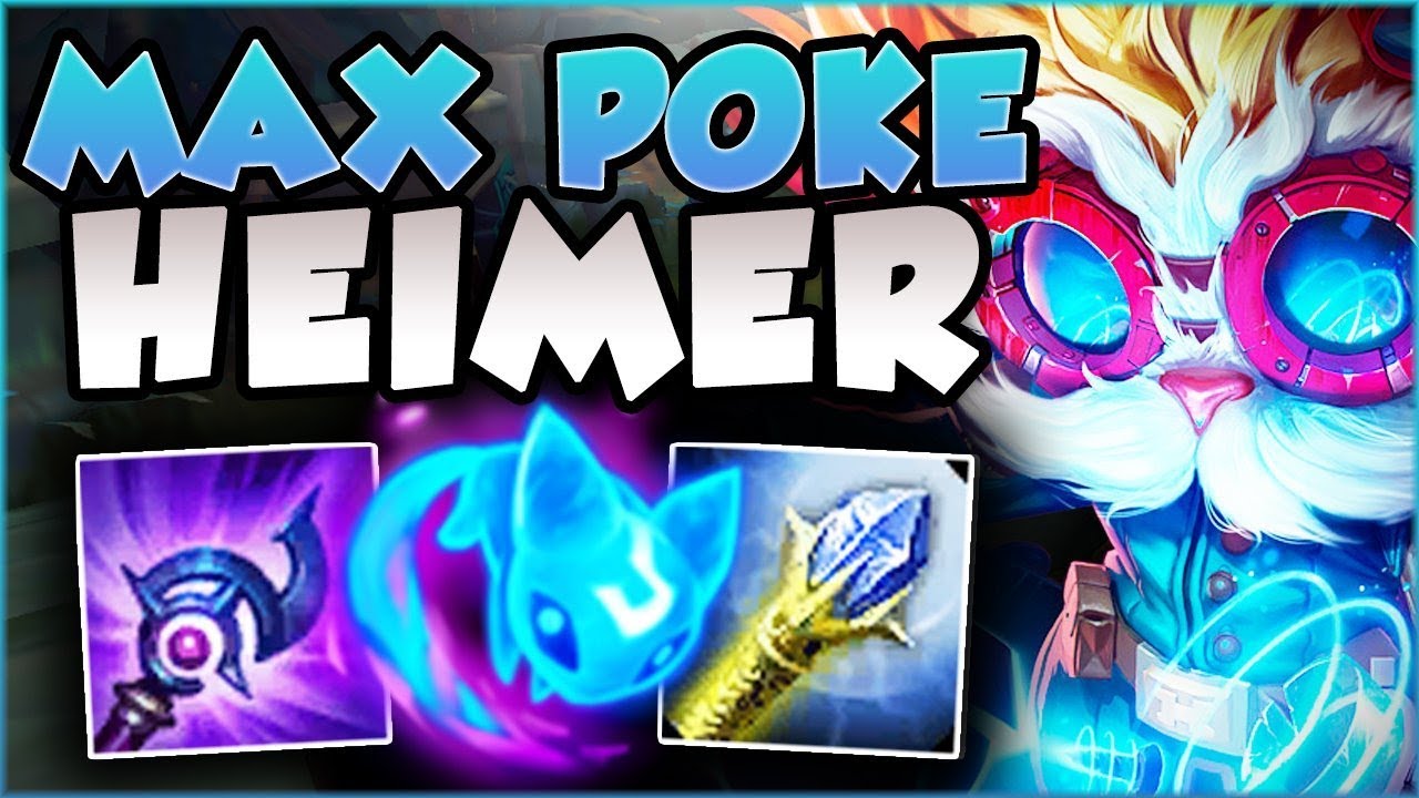 MAX POKE BUILD = BIG BRAIN HEIMER! DEAL 75K+ DAMAGE IN 1 GAME?? HEIMER GAMEPLAY! - League of Legends