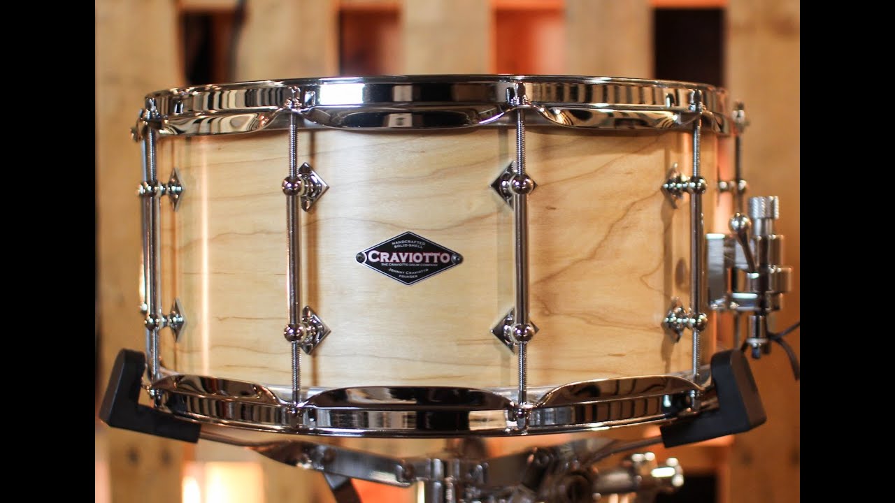 Craviotto 6.5x14 Custom Shop Solid Maple Satin Oil Snare Drum