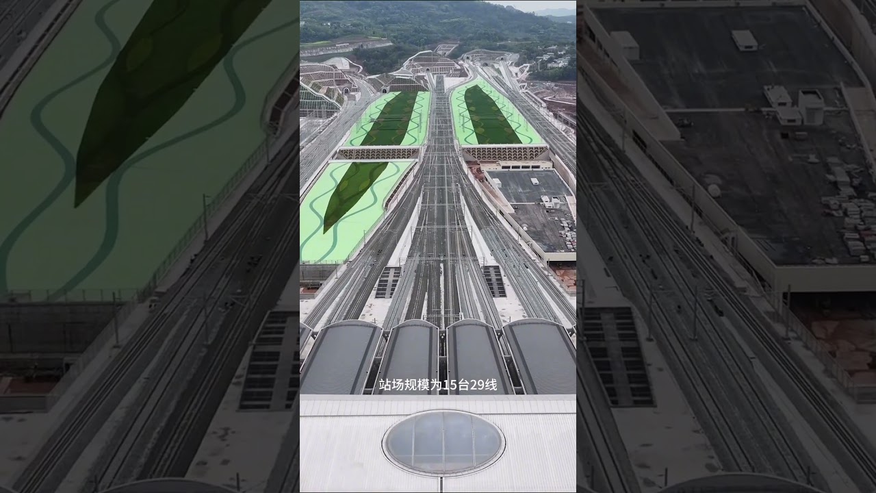 中国在建最大高铁站，重庆东站，霸气侧漏，项目已进入收尾阶段，让我们一起期待通车的那一天。#高铁 #基建狂魔 #施工现场实拍