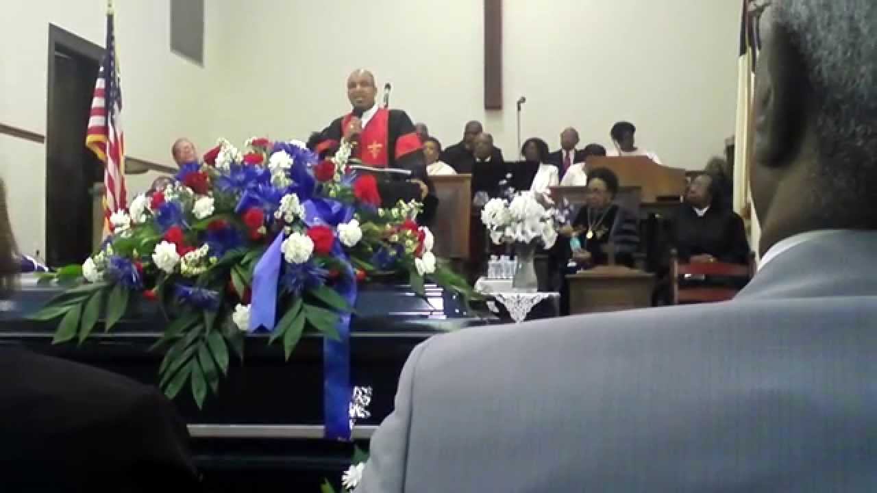 Reverend Kenneth F Irby preaching the Eulogy