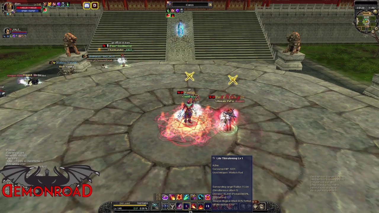PVP | DemonRoad Cap 140 - Silkroad Online