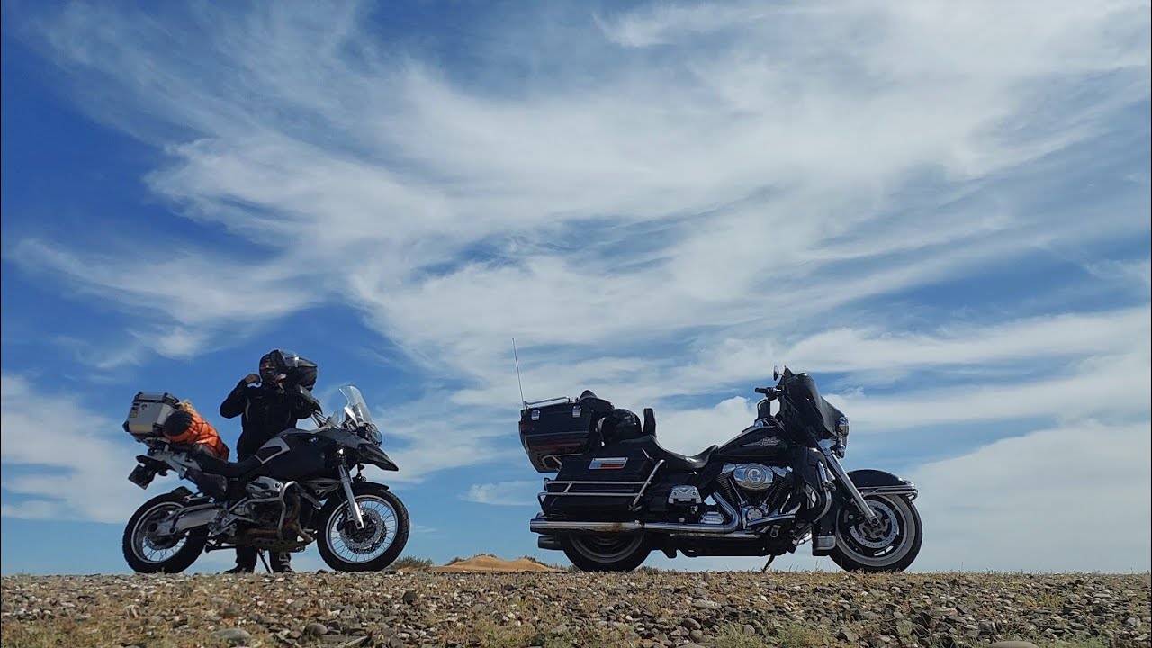 Harley-Davidson Electra Glide, BMW R1200GS и Лунь