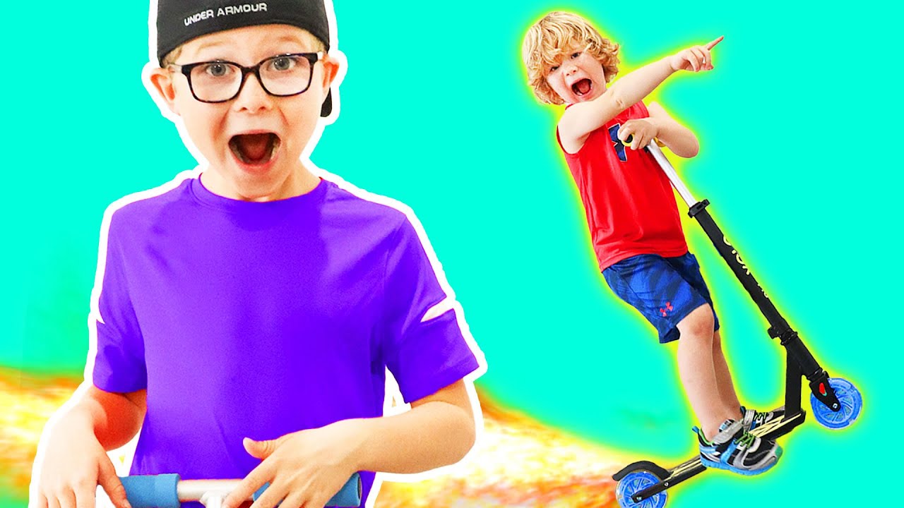 Kids Play on FAST Scooter Toys for Boys