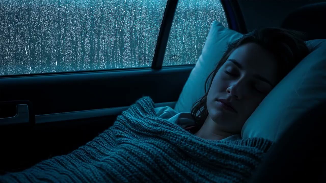Stop Overthinking Tonight with Heavy Rain & Thunder on Car in Wild Storm at Night