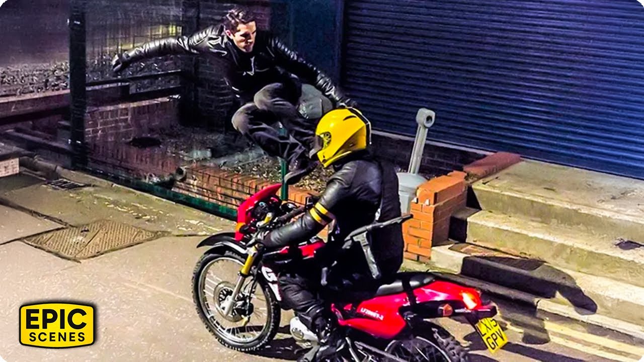 Scott Adkins ambushed by a killer on a speeding motorcycle – Accident Man