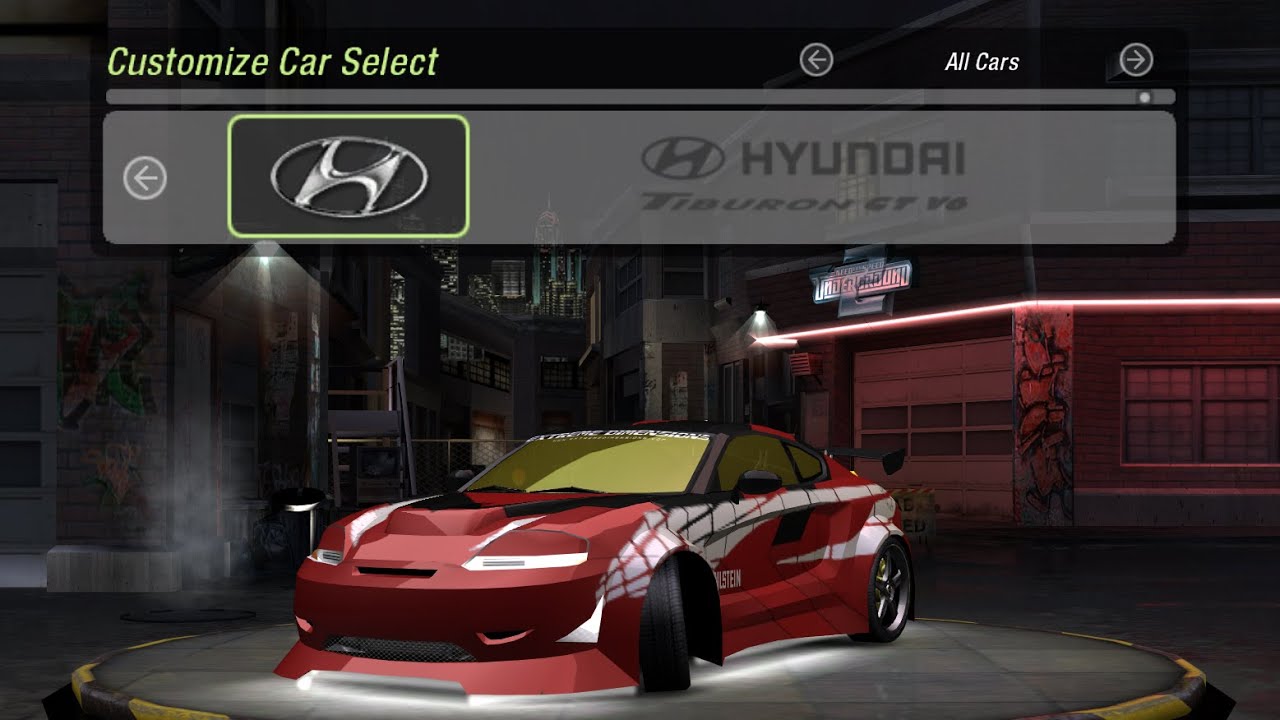Need for Speed: Underground 2. Hyundai Tiburon GT V6 Coupe customization and race.