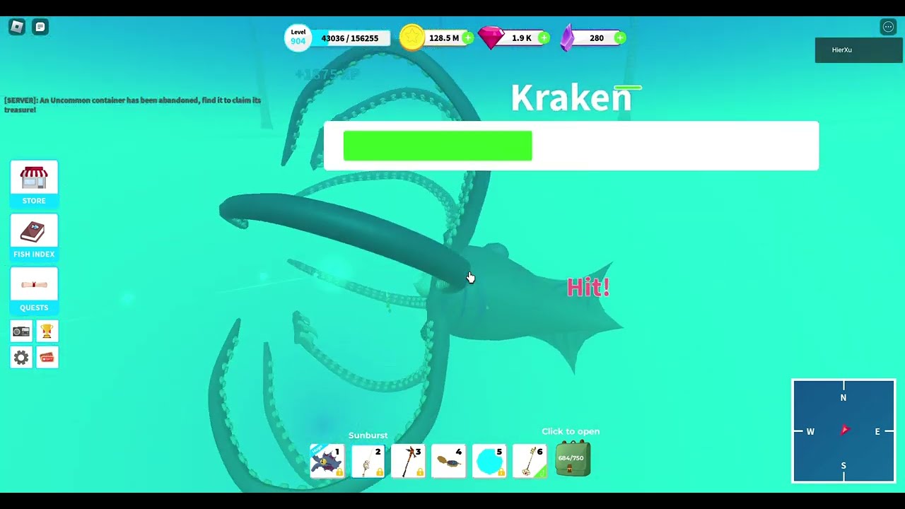 Kraken Boss Solo Kill | Fishing Simulator