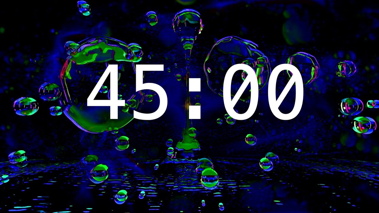 45 Minute Timer | Calming Music | Abstract Spheres 2025