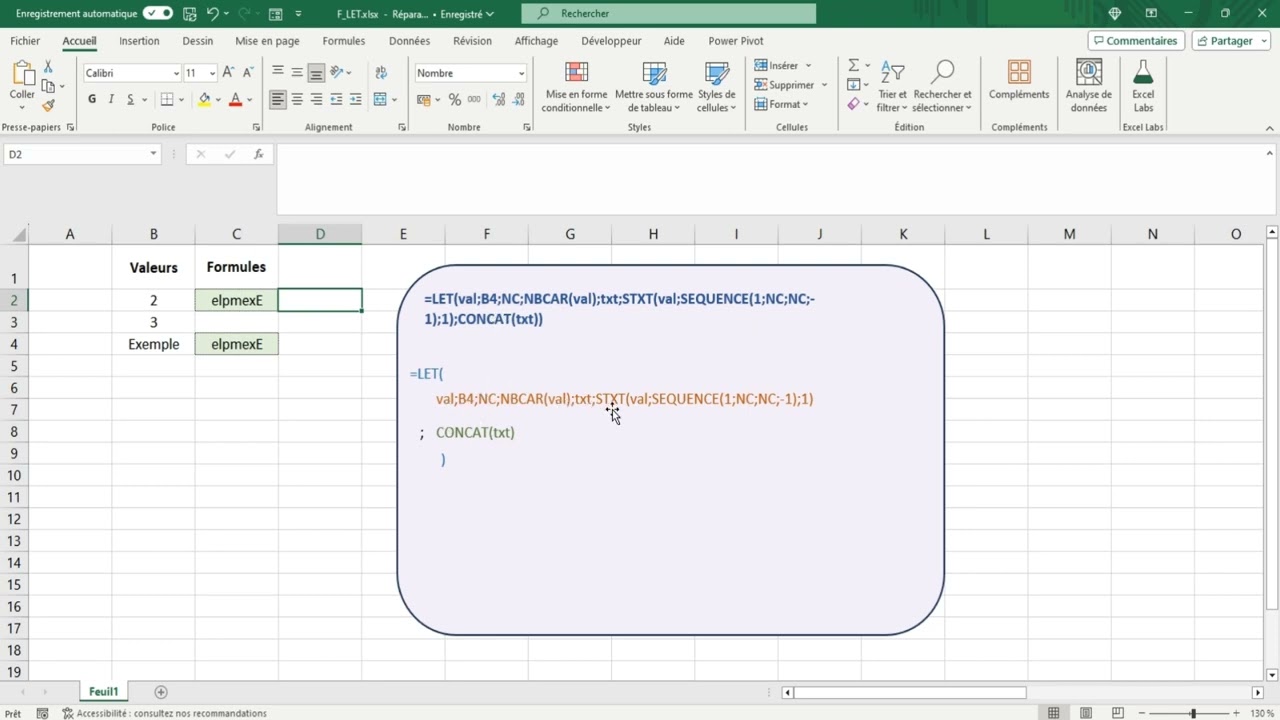 Excel - La fonction LET : structurer et améliorer la performance des formules