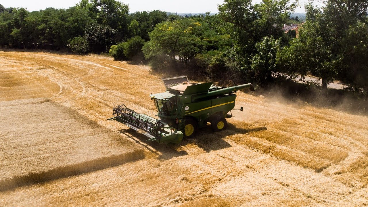 Búza aratás 2021 - John Deere S770i - John Deere 8335R + Joskin - New Holland T7 + Joskin