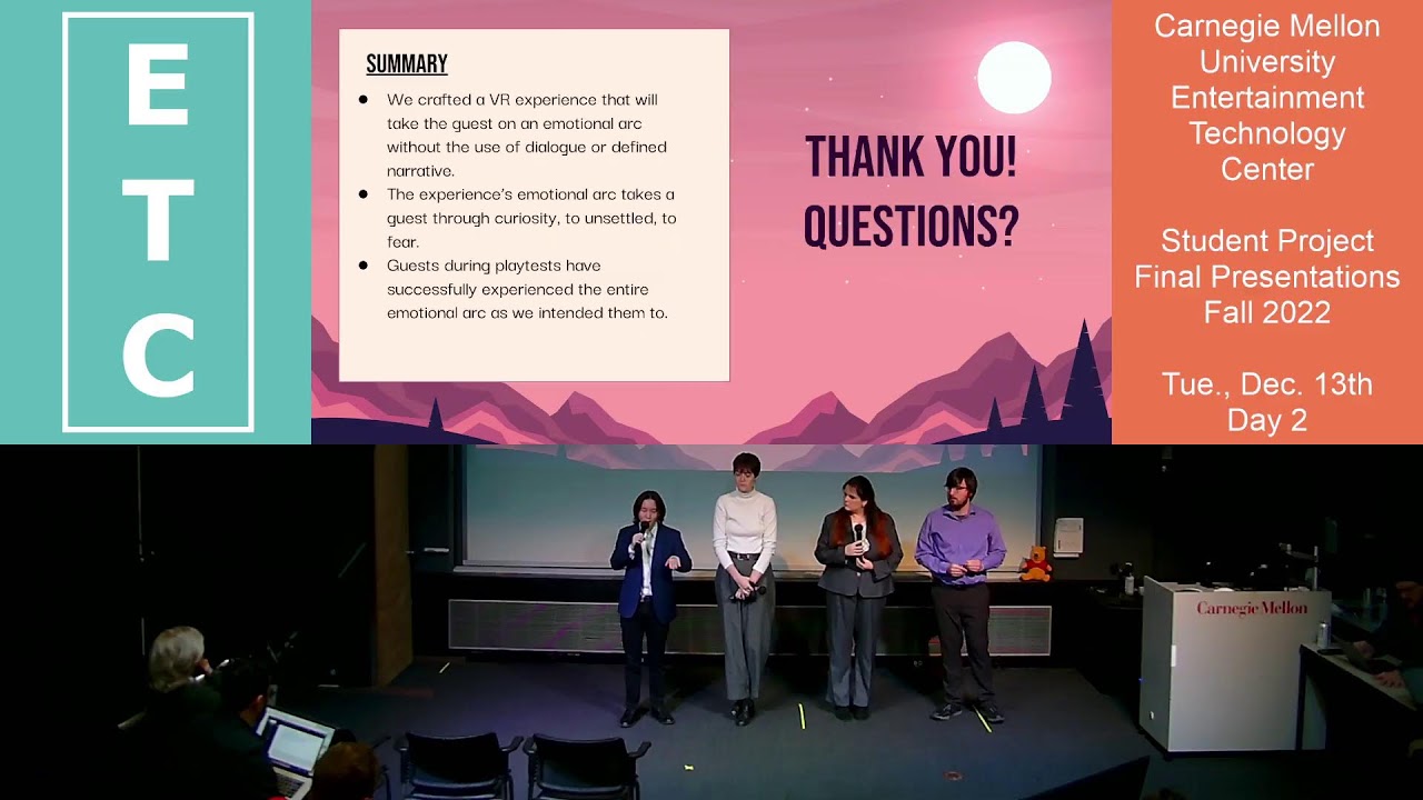 ETC Pittsburgh Projects, Fall 2022, Finals Presentations - Day 2