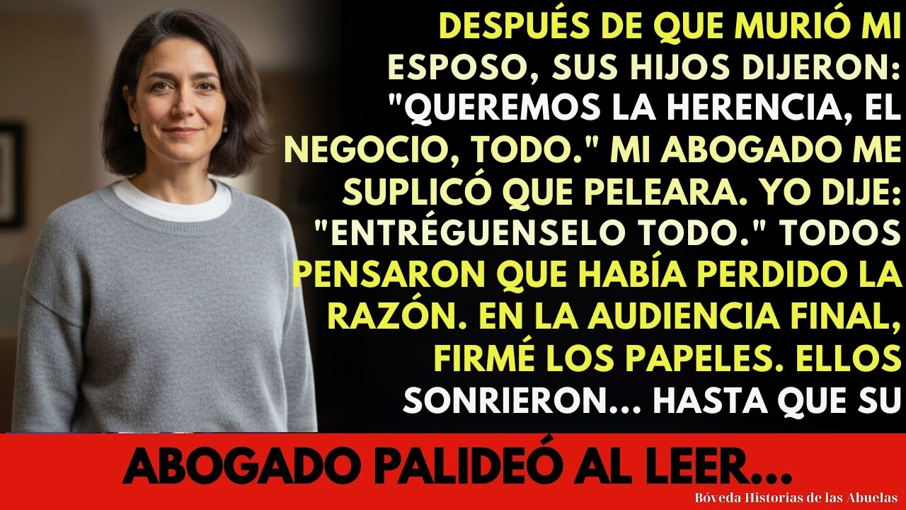 Les Di Todo a los Herederos Codiciosos… Su Abogado Leyó una Frase y Se Quedó Helado