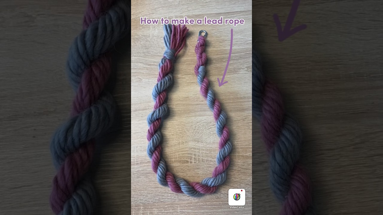 How to make a lead rope 🧵💙 (for hobby horses)
