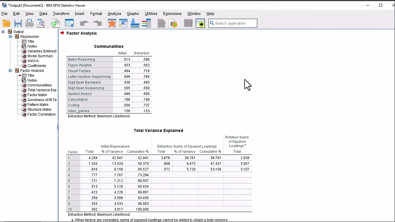 V18.5 Factor Analysis with External Variable