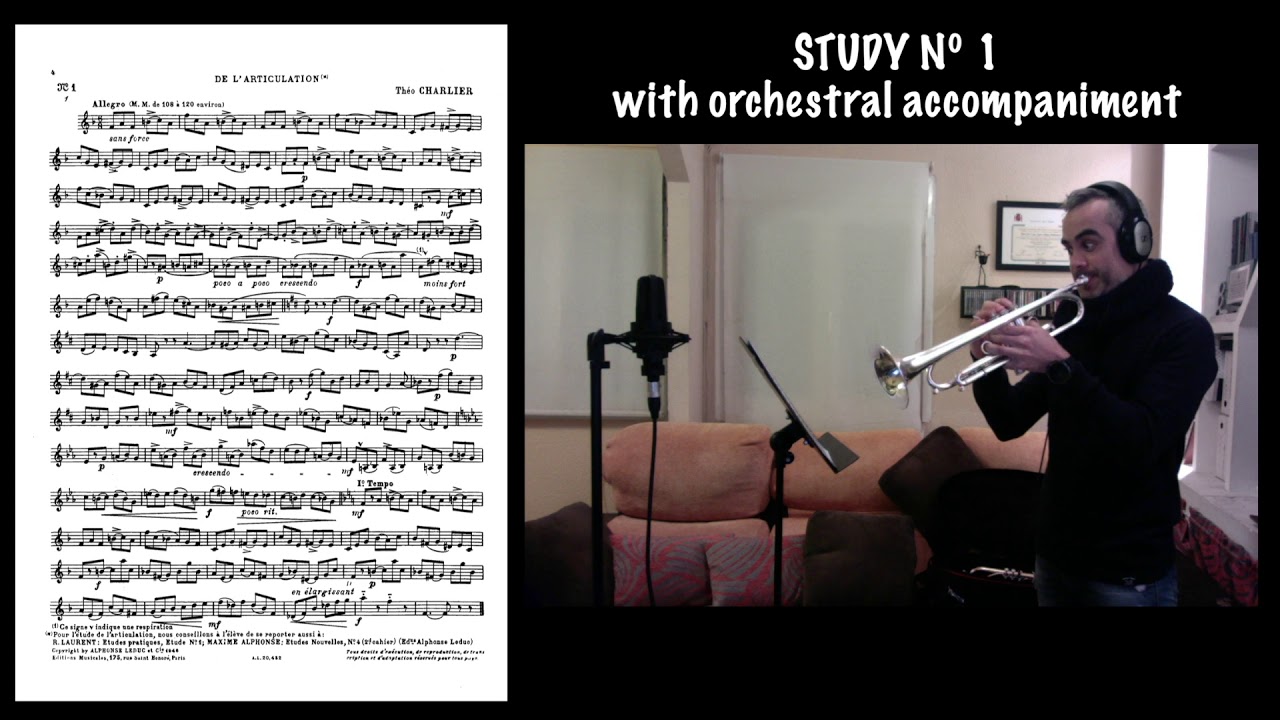 THEO CHARLIER: STUDY Nº 1 with orchestral accompaniment ( B flat trumpet ).
