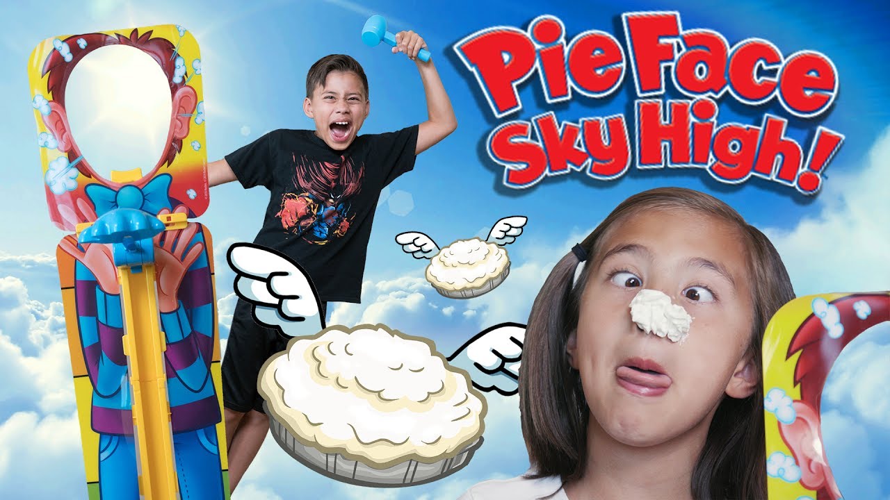 PIE FACE SKY HIGH CHALLENGE!!! 3 Foot High Pie Slam!