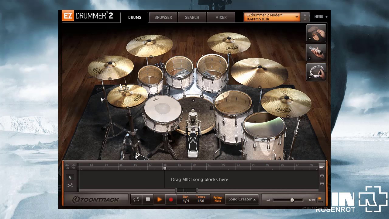 RAMMSTEIN - Mann Gegen Mann only drums midi backing track