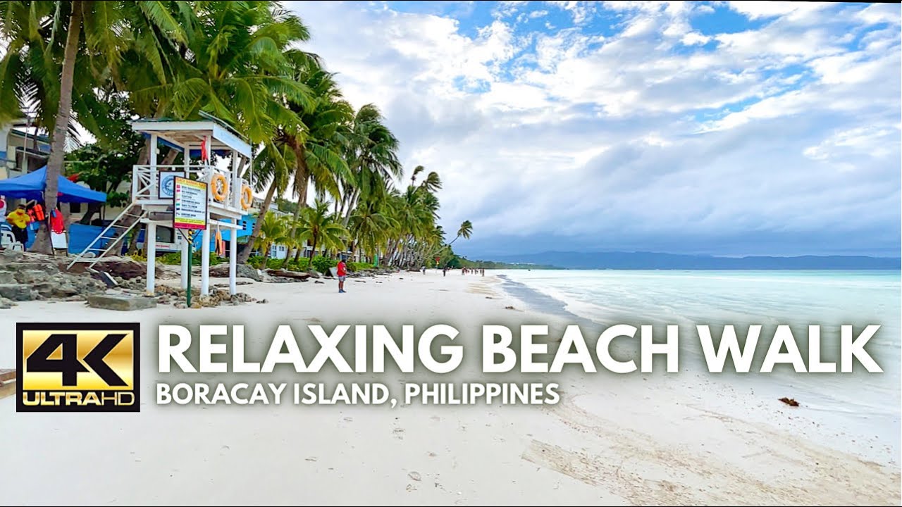 1 Hour Walk | Boracay Beach | Ambience 4k 60fps