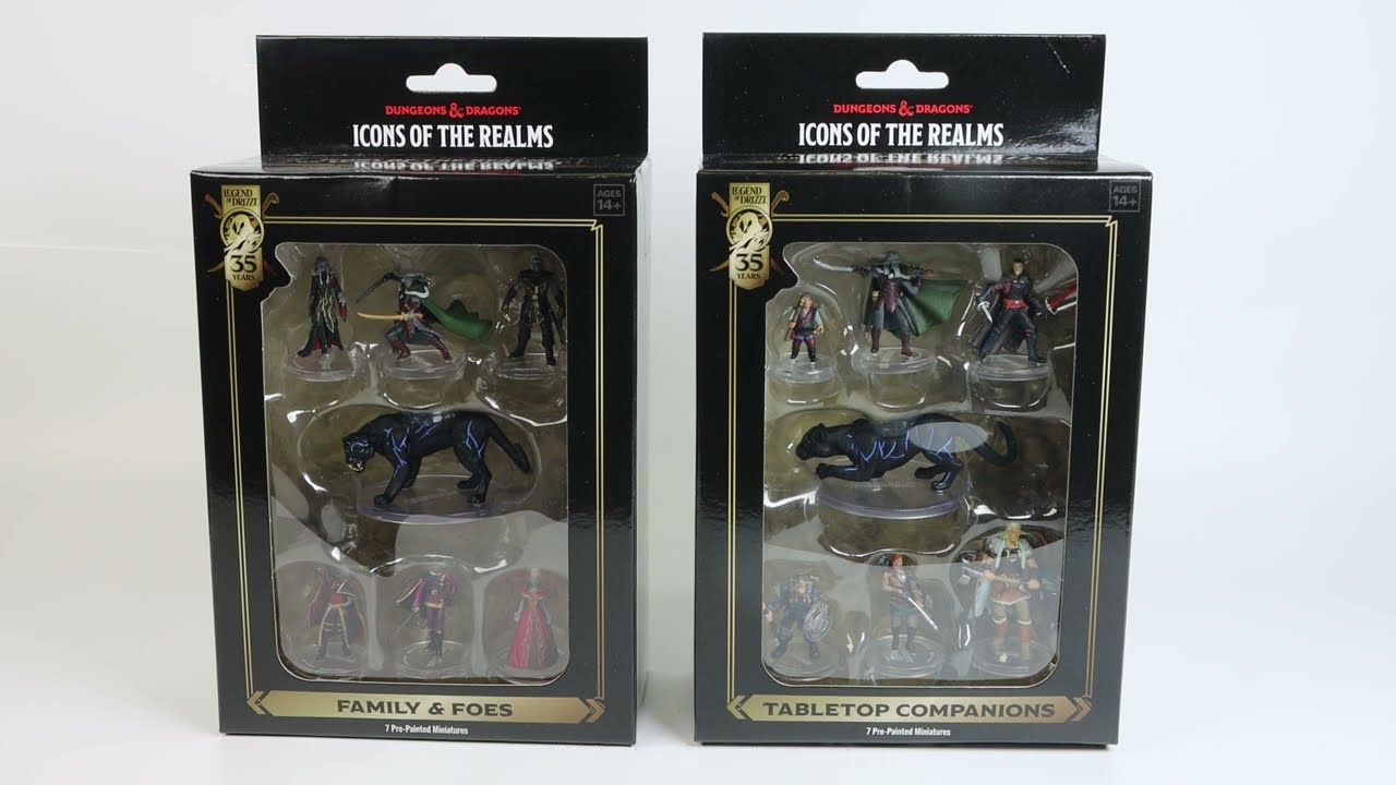 D&D Icons of the Realms, Legend of Drizzt 35th Anniversary, Pre-Painted Miniatures, A Quick Preview