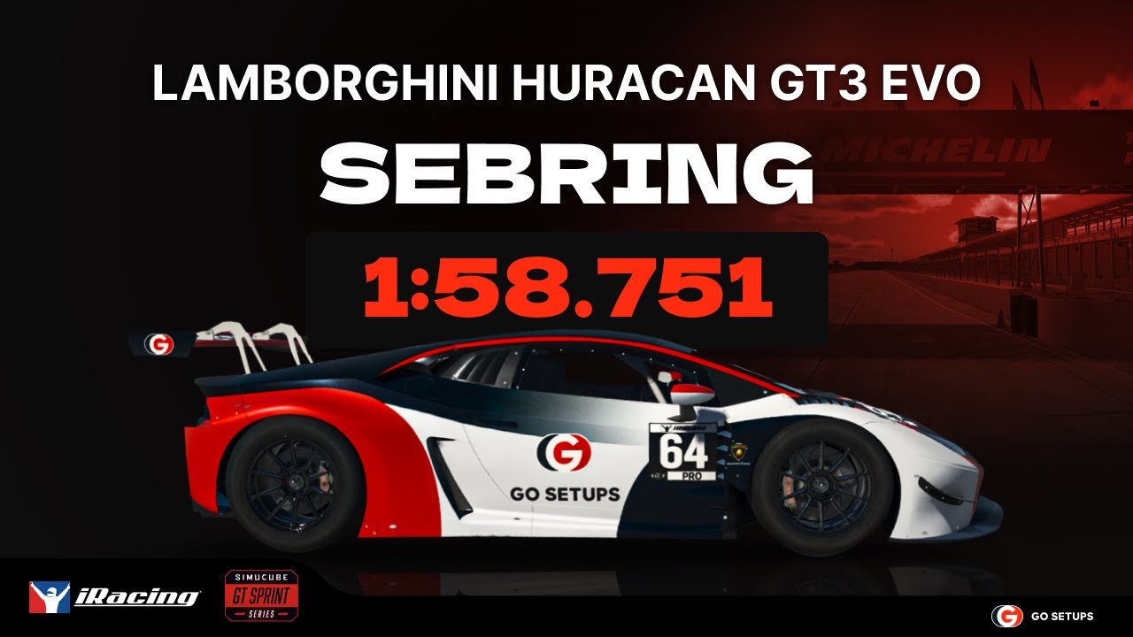 iRacing | Lamborghini Huracan GT3 EVO - Sebring International - GT Sprint - 2025 S4 Week 7 | Hotlap