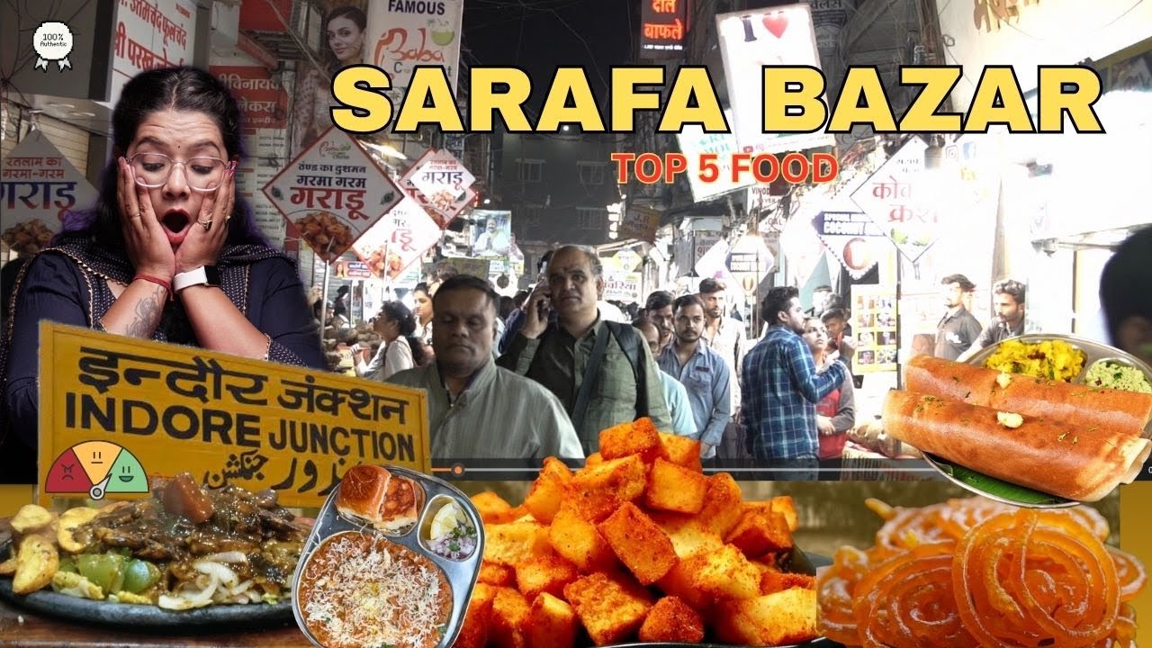 Top 5 Best shop | Indore street food SARAFA BAZAR  | Best food in indore | Night market of indore