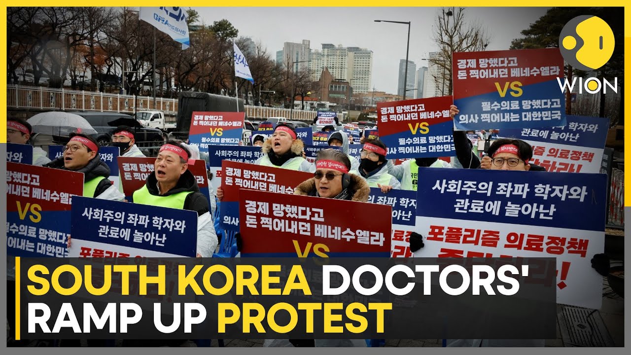 South Korea Doctors' Protest: Hundreds of senior doctors rally near Presidential office | WION