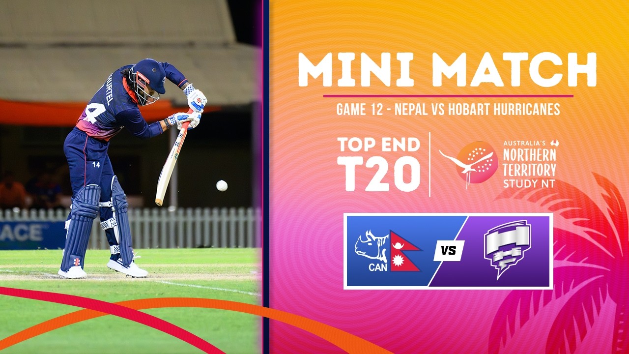 12-й матч, мини-обзор | Непал против Hobart Hurricanes Academy | Серия T20 2026 Study NT Top End