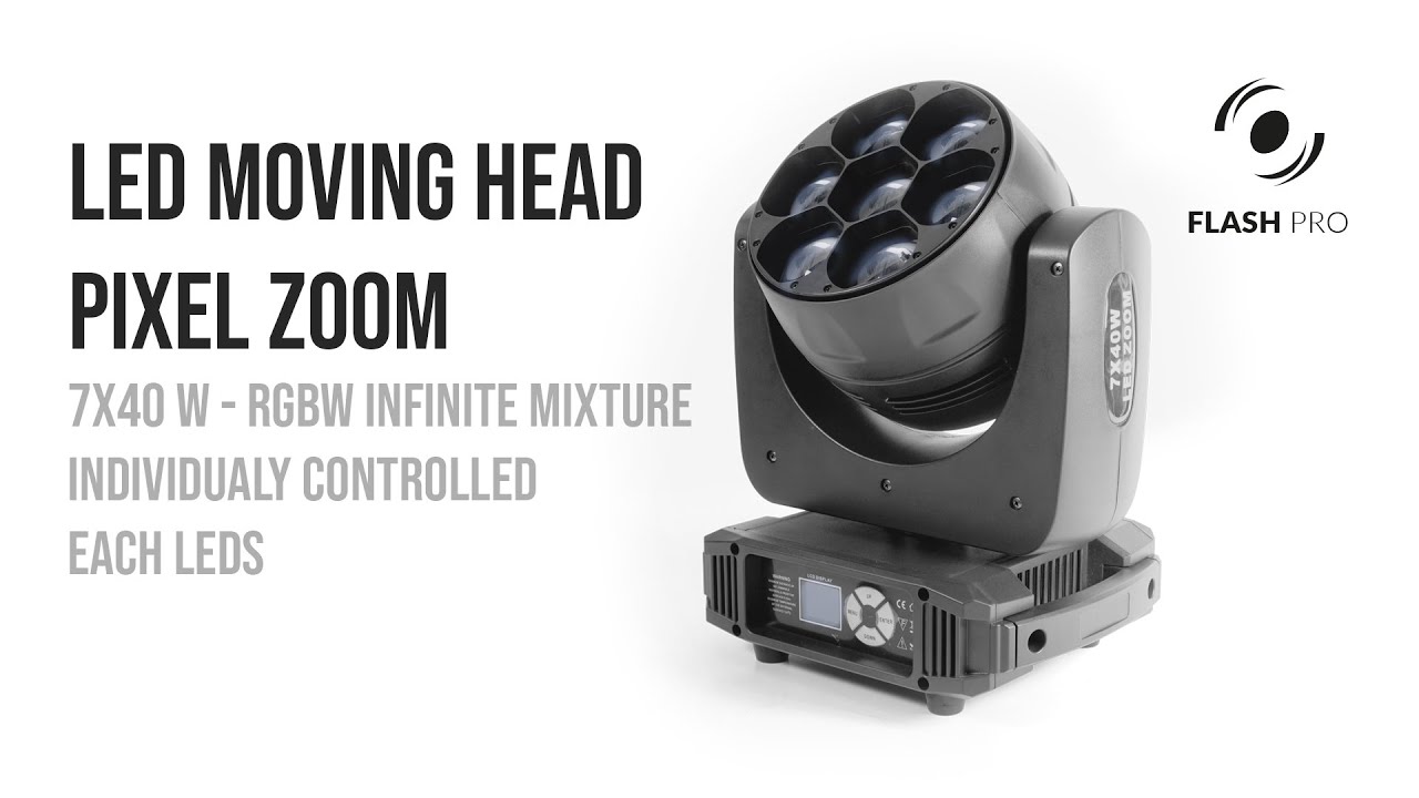 LED Moving Head 7x40W Zoom.