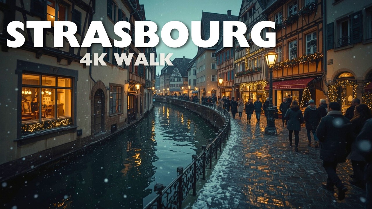 Strasbourg 4K Walking Tour 🇫🇷 &ndash; Canals, Old Town & Fairy-Tale Streets | 47 Min
