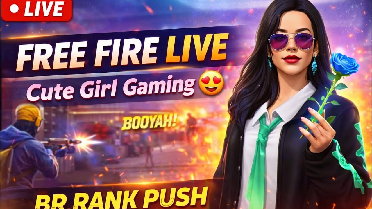 🔴 Free Fire Live | Cute Girl Gaming 😍 BR Rank Push