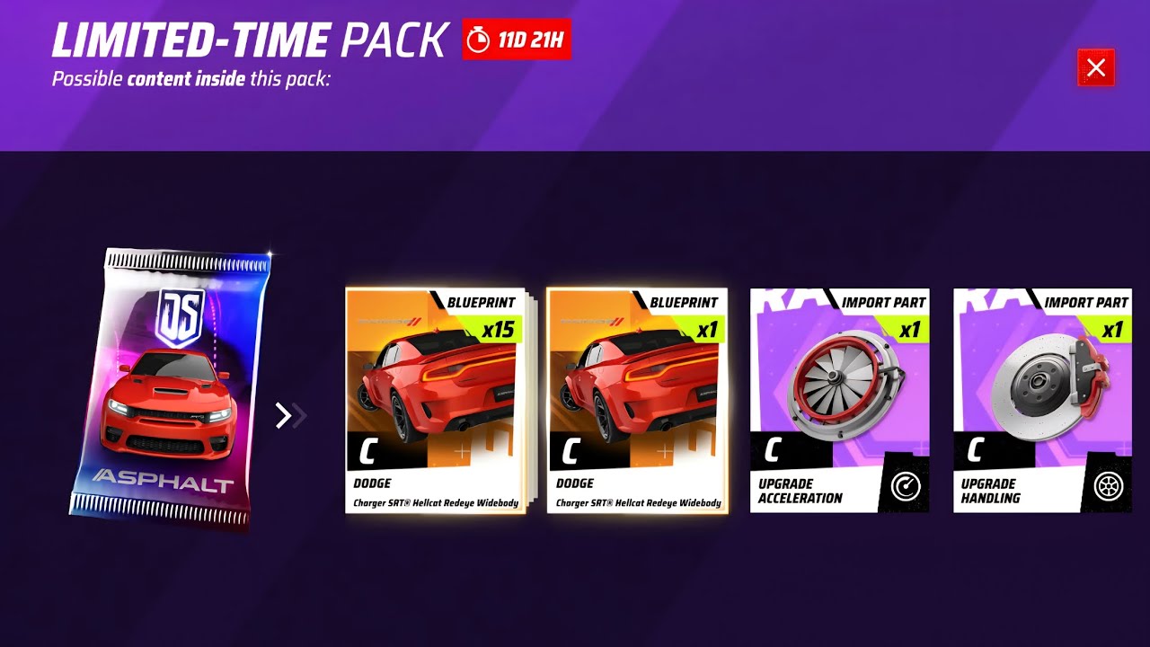 Asphalt Legends - DS13 Burning How Many SC Chasing 3* Dodge Charger SRT Hellcat - Drop Rate Check 😬
