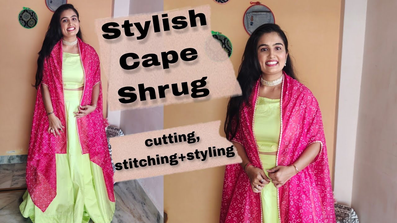How to Make a Stylish Cape Shrug Cutting & Stitching | Latest Long Shrug design|