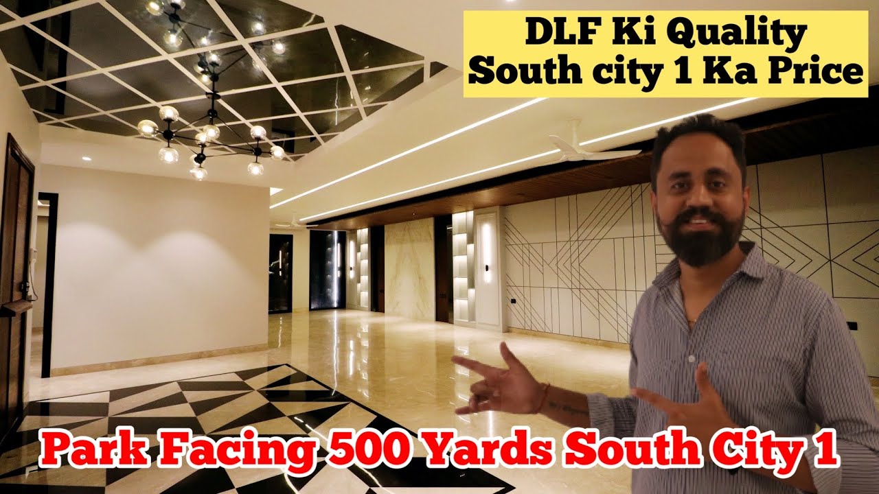 Park Facing 500 Sq. Yds Builder floor in South City 1 Gurgaon, Gated, Security guards & 18 Mtr. Rd