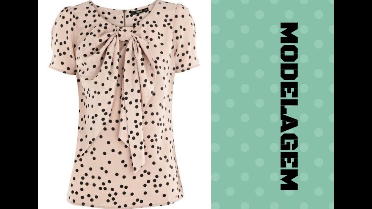 BLUSA COM LAÇO NO DECOTE