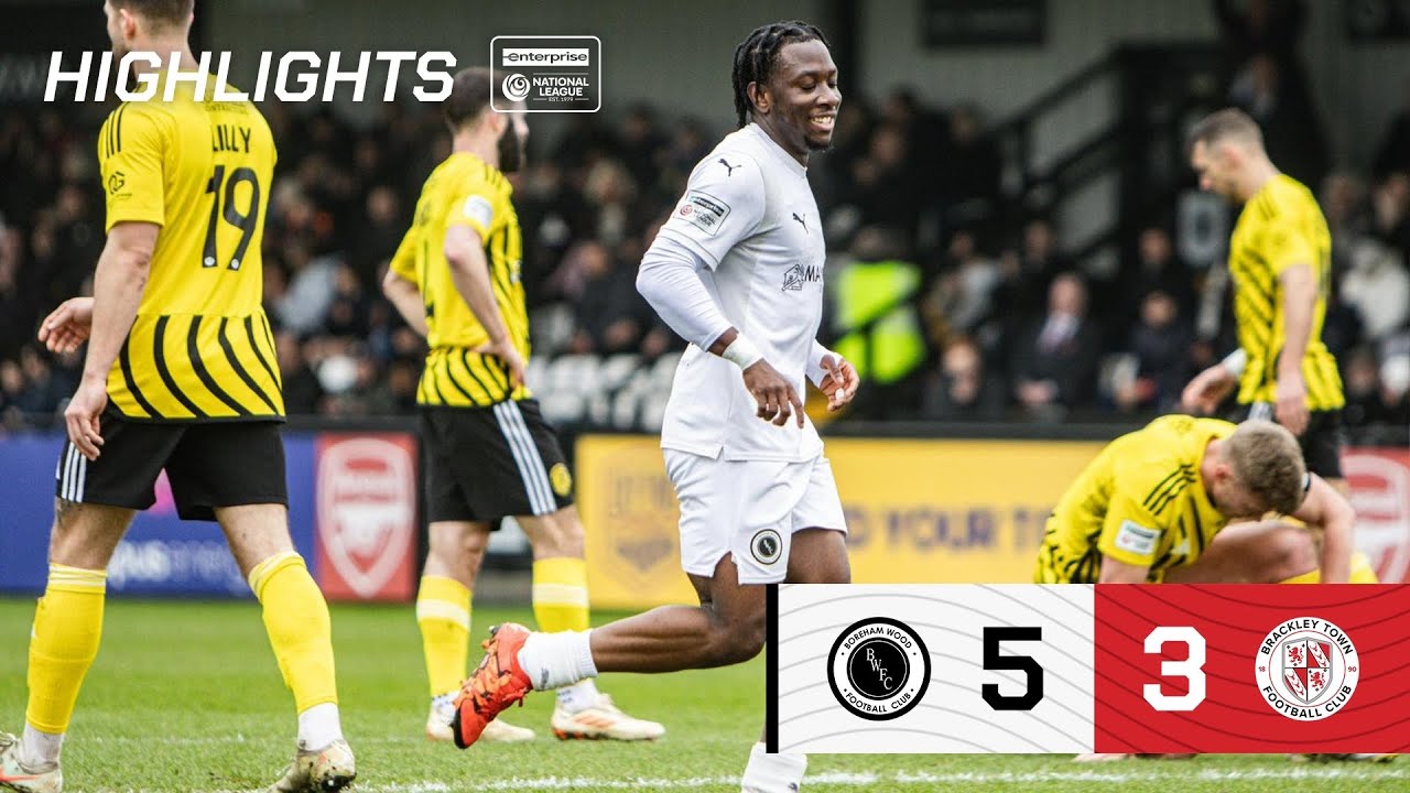 HIGHLIGHTS | Boreham Wood v Brackley Town (H) | Enterprise National League | 7 March 2026