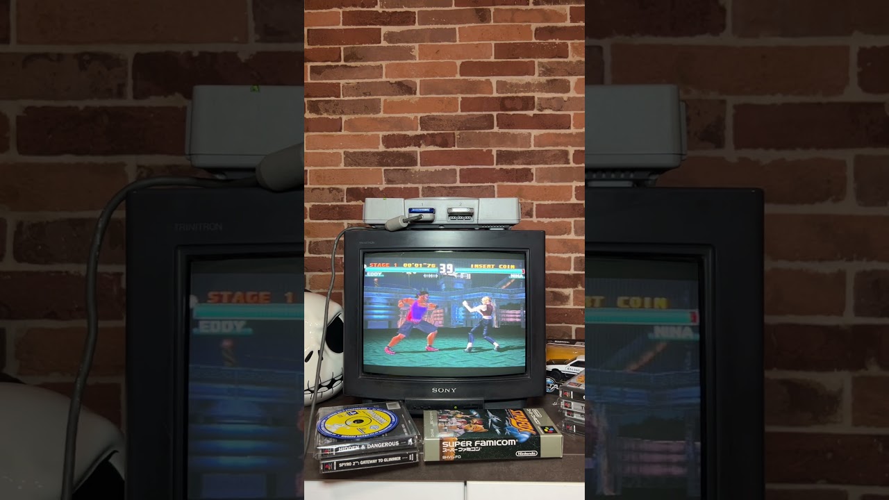 Tekken 3 on an old CRT TV #nostalgia #playstation #gaming #retro #games #vhs #nintendo #retrogaming
