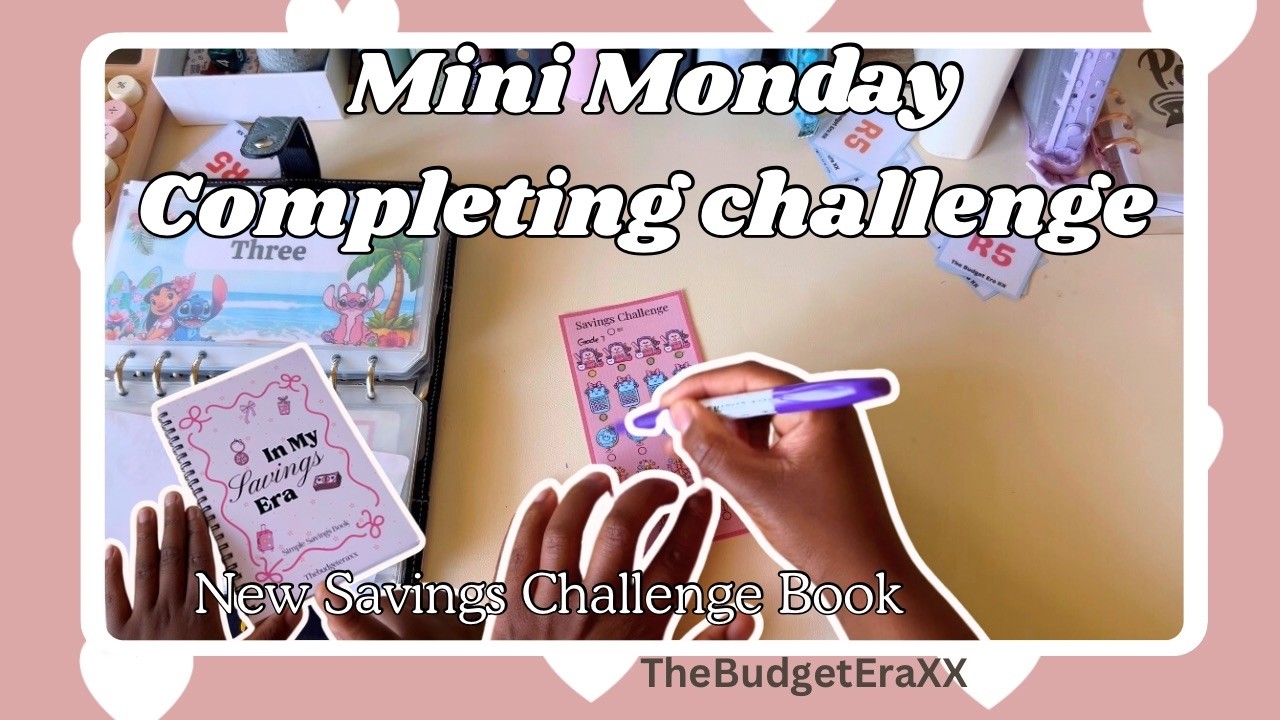 Mini Monday: I Completed My Savings Challenge! 💰 New Savings Challenge Book Setup | Cash Stuffing