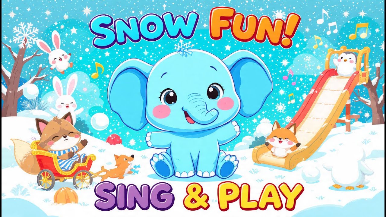 🐘❄️👧 Kids Music: Mino’s Snow Fun! 🎵🎹 | Happy Songs for Toddlers 🎶