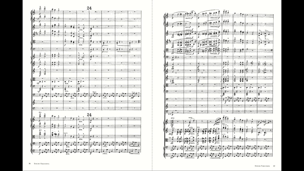 Elgar: Enigma Variations, Op. 36 (with Score)