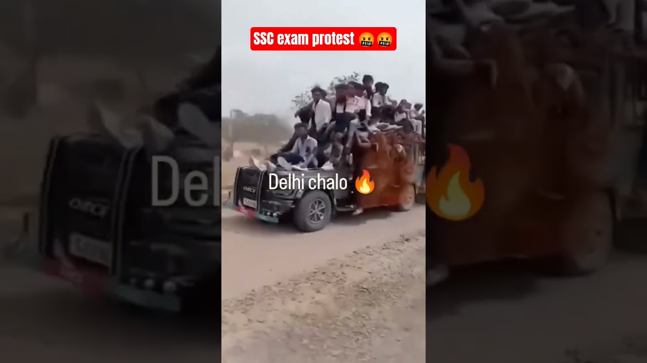 Delhi Chalo SSC exam protest 🤬🤬 #ssccgl #protest #ssc