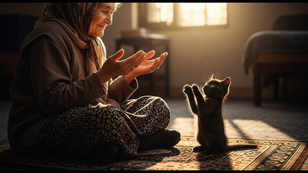 Kitten Copies Grandma  Internet Can’t Stop Laughing#cat#FunnyKitten #GrandmaAndKitten#CuteCatVideo