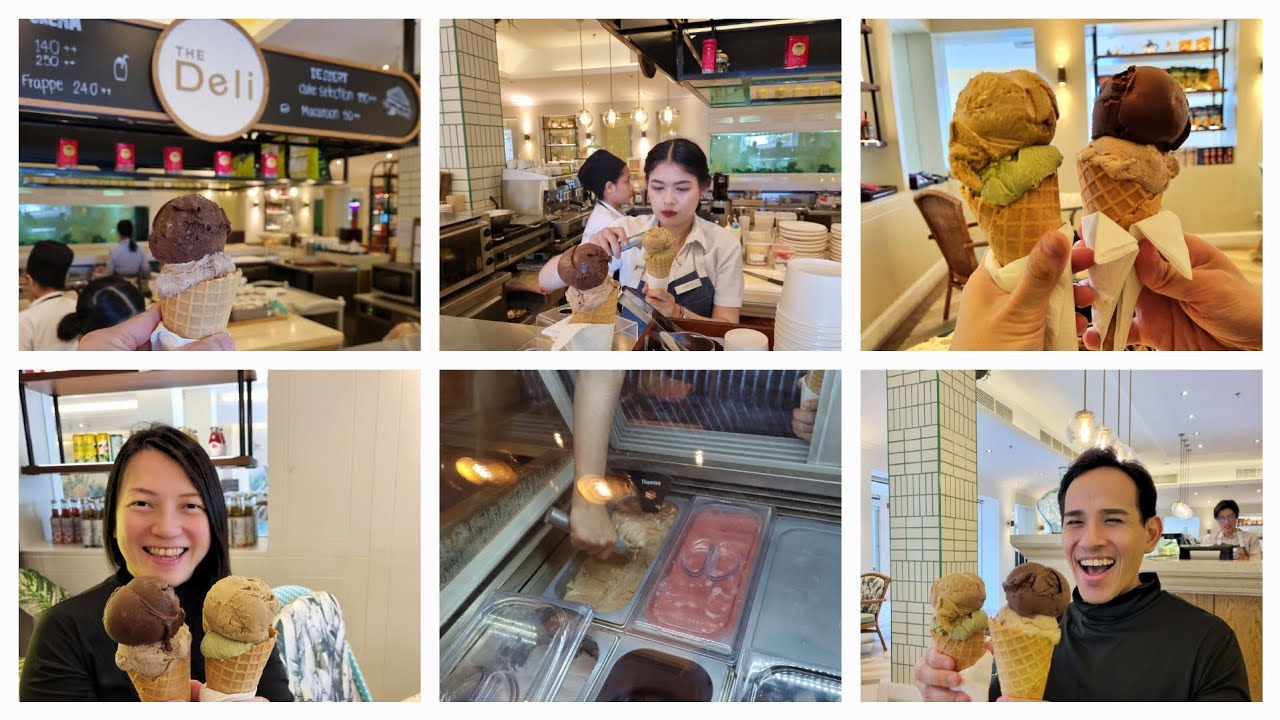 Most Delicious Coffee Tiramisu Chocolate Matcha Ice Cream Cone! JW Marriott Resort Khao Lak Thailand
