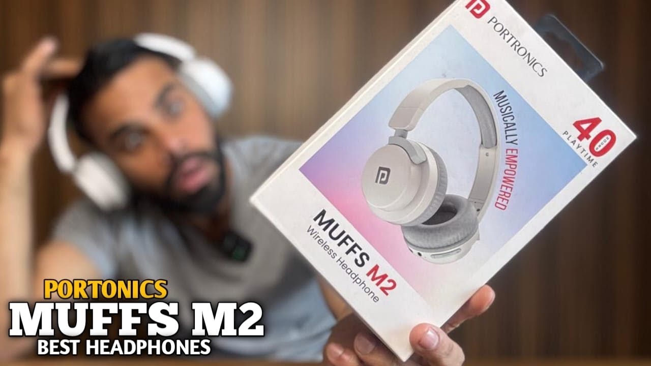 Portronics Muffs M2 Headphones – 40H Playtime | Over-Ear Comfort|Wireless + Wired | Best Headphones