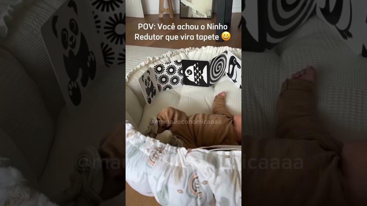 Achei o ninho redutor que vira tapete! #ninhoredutor #tapetebebe #enxovaldobeb&ecirc; #enxovaldobebe