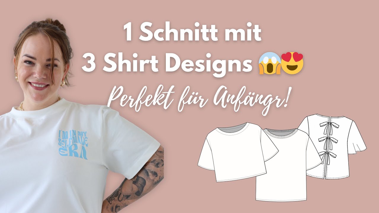 Ein Shirt-Schnittmuster - 3 Designs 🤩 Das Lazy Shirt 😎