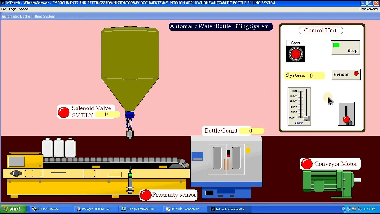Automatic Water Bottle Filling System using PLC and SCADA  Part I