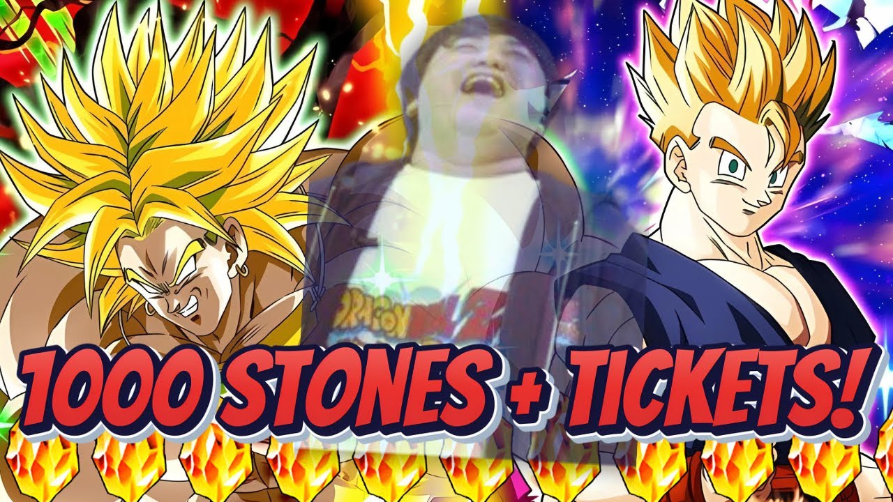 1000 DRAGON STONES AND TICKETS | LR BROLY & LR GOHAN SUMMONS | DBZ DOKKAN BATTLE