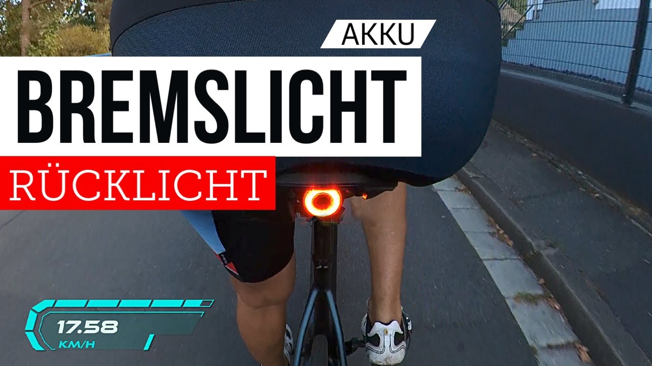 Akku Rücklicht mit Bremslicht für´s Fahrrad / eBike mit USB