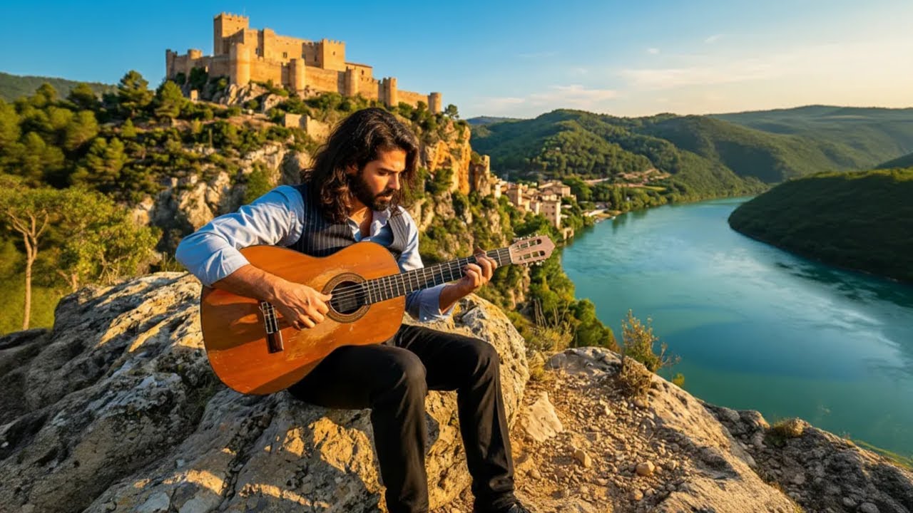 Ebro&rsquo;s Flow &ndash; Relaxing Spanish Guitar Instrumental | 4K Scenic River Ambience